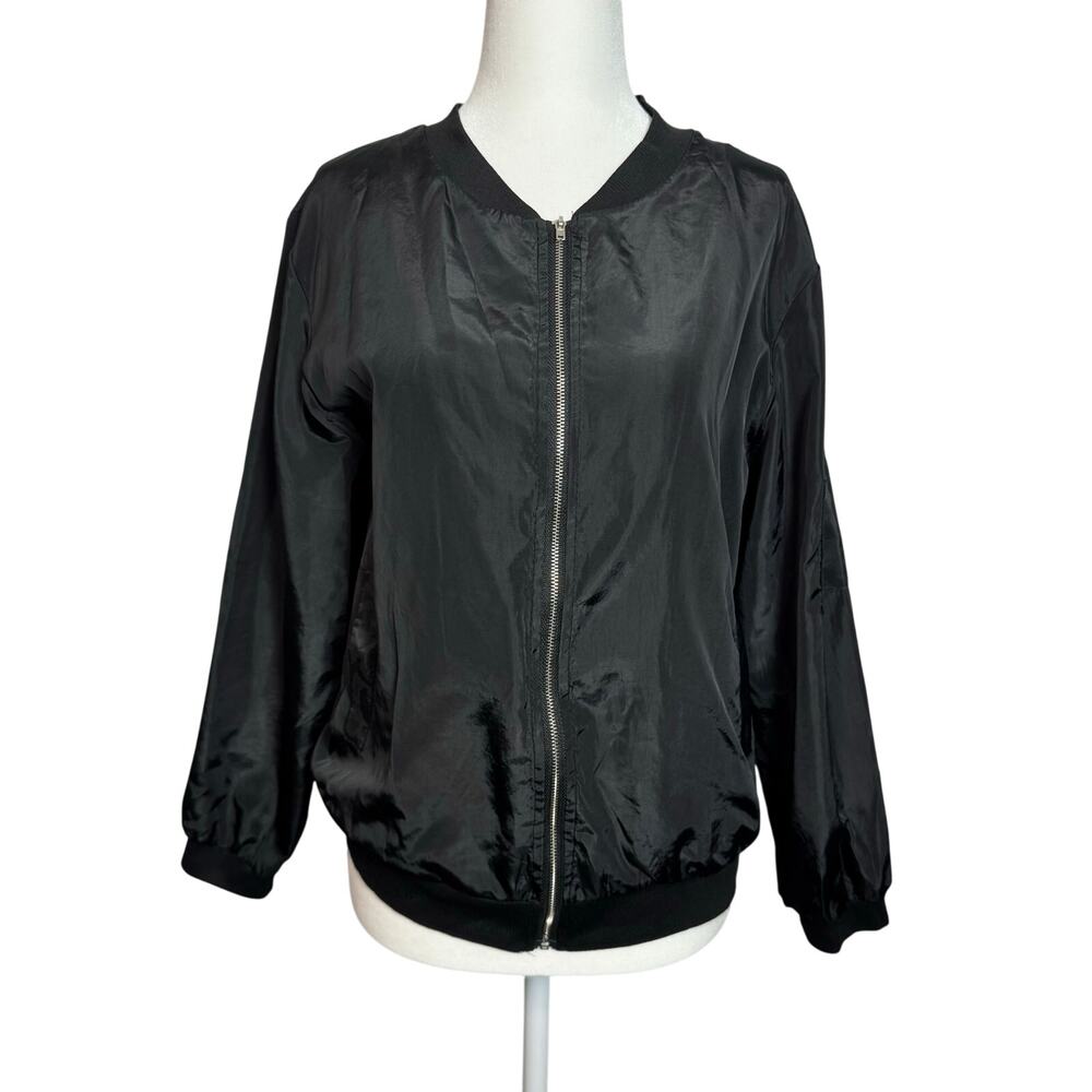 Black Juniors Ultra Lightweight Bomber Jacket Large